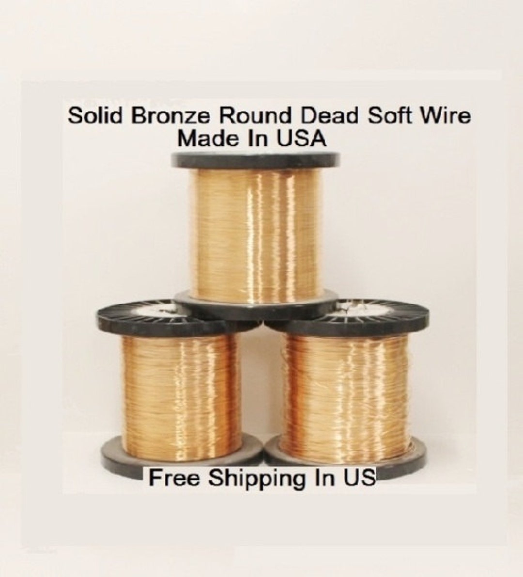 Bronze Round Wire Soft COIL 16,18,20,22,24,26 Gauges solid Bronze / See  Variations 