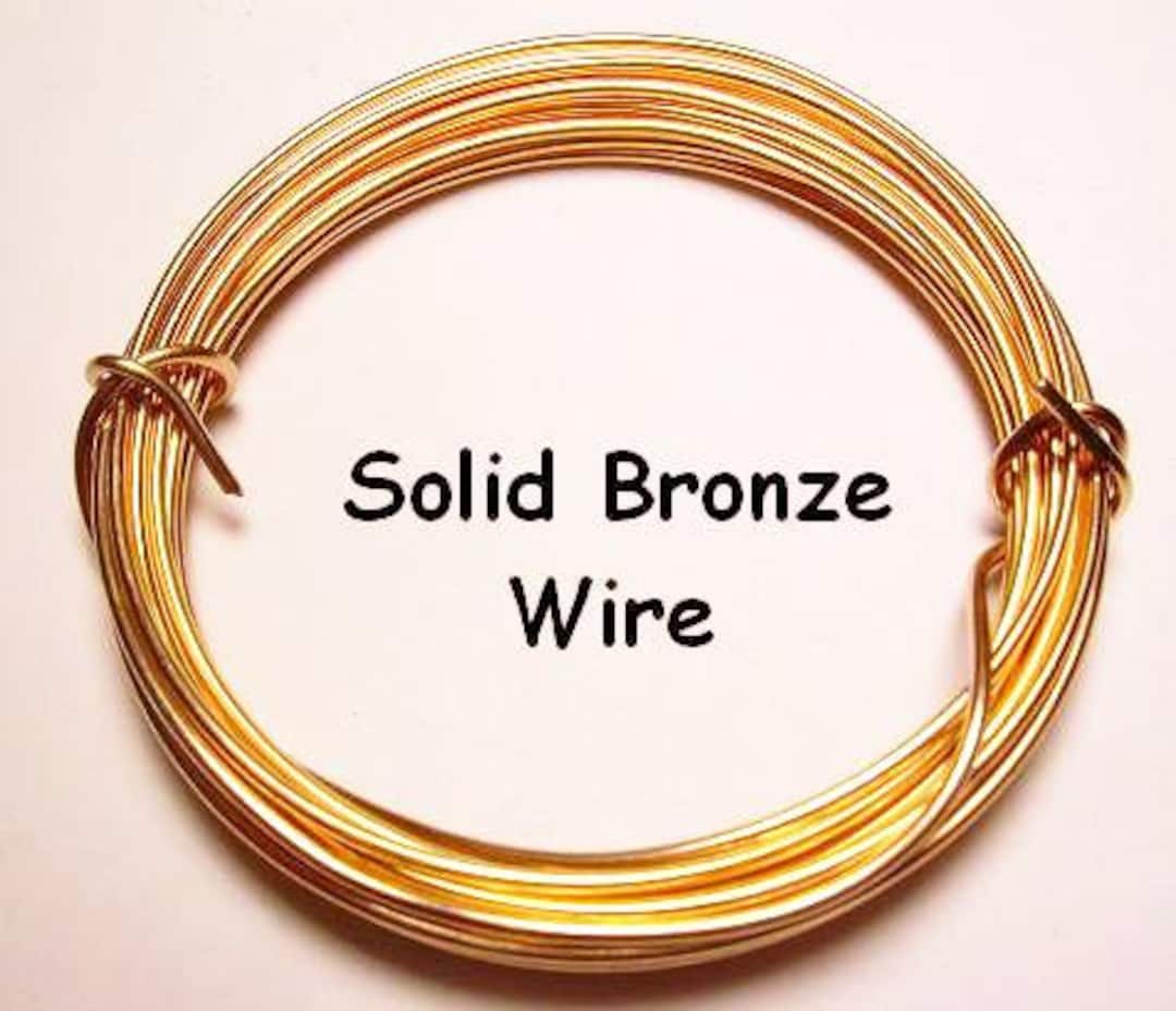 BRONZE CRAFT WIRE 24ga 3 Oz 165 Ft Soft Solid Bright Bronze Wire 