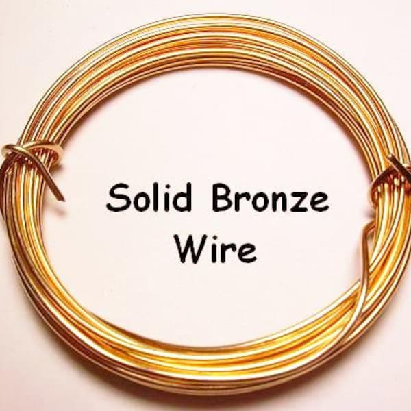 BRONZE CRAFT WIRE 20ga 1oz 22 ft ( Soft ) solide fil de bronze lumineux