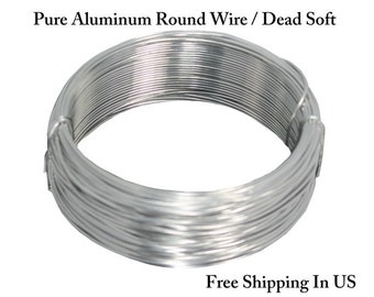 Pure Aluminum Wire ( Dead Soft ) Choose : Gauge 20 Ga ~ 8 Ga / Length 25 , 50 , 100 Ft. / Made In USA