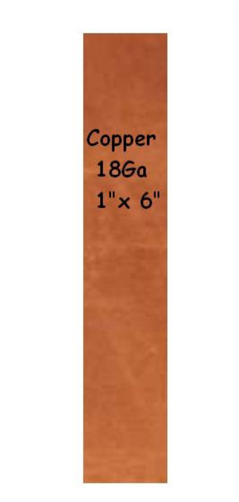 Solid Copper Craft Sheet 18Ga 1 x 6 Soft image 1