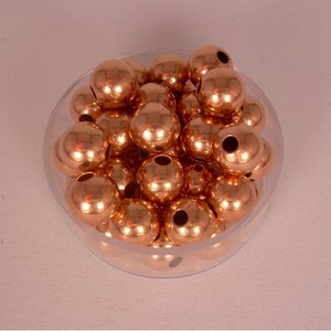 8 mm  25 Pcs. Round COPPER SMOOTH BEADS (Genuine Solid Copper)