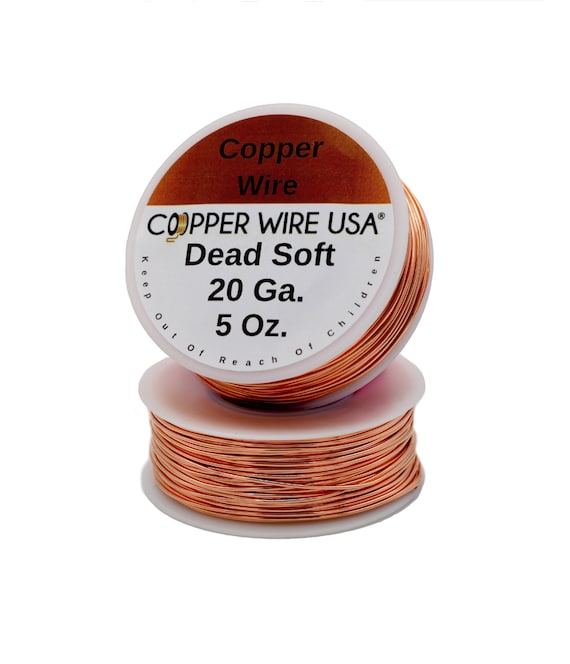 Bare Copper Wire Dead Soft Round 20ga (20-Ft)