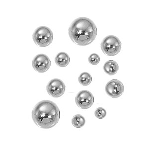 Silver Plated Brass Seamless Beads - Lead & Nickel Free Choose Sizes
