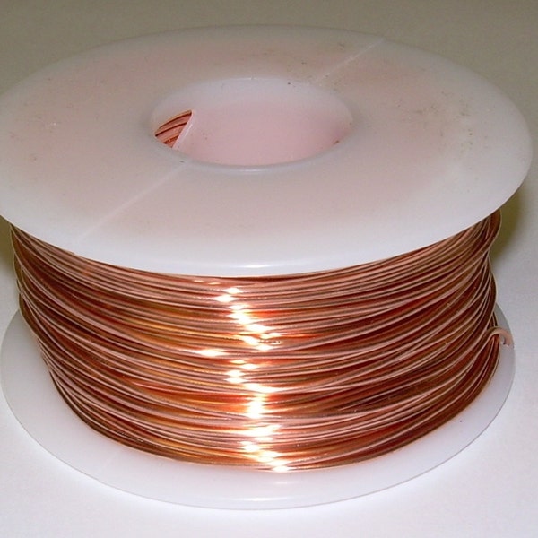 14 Ga  Copper Wire 10 OZ.  55 Ft. Spool ( Half Hard ) Genuine Solid bright copper