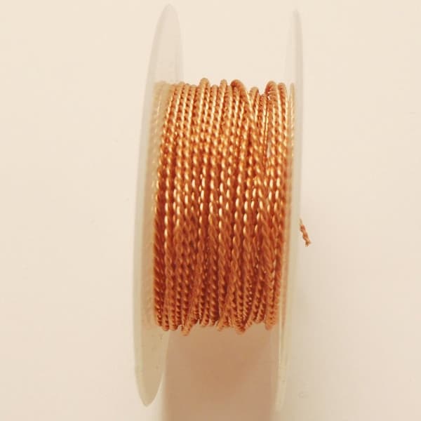 Copper Twisted Fancy Wire Diameter 18Ga 15 Ft. on spool  Made In USA (Genuine Solid Copper)