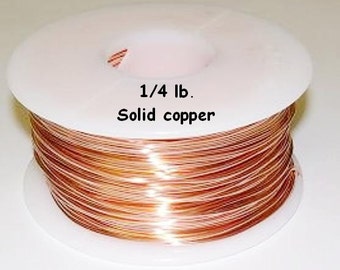 26 ga 1/4lb 315 ft COPPER CRAFT WIRE (Halbhart) massiver heller Kupferdraht