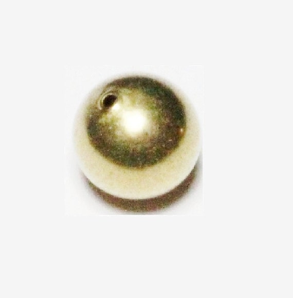 12 MM Smooth Vintage Brass Round Seamless Hollow Beads 20 Pcs Hole 2.0 MM