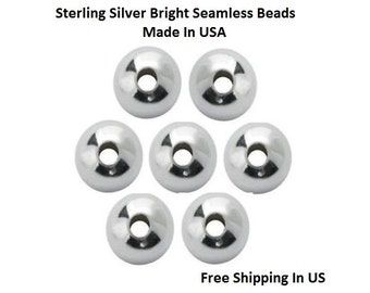 3 MM  50 Pcs Sterling Silver Round Beads Seamless B2103S