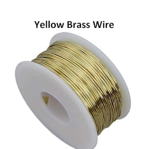 22 Ga 1/2 Lb. 270Ft. Spool Yellow Brass  Round Wire { Dead Soft}