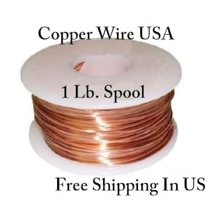 Copper Wire 99.9% Pure 1 lb Spool. Sizes 10 Ga 30 Ga Dead Soft Or Half Hard Jewelry Making, Craft, Hobby Wire image 1