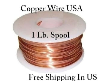 Copper Wire 99.9% Pure 1 lb Spool. (Sizes 10 Ga ~ 30 Ga ) Dead Soft Or Half Hard - Jewelry Making, Craft, Hobby Wire