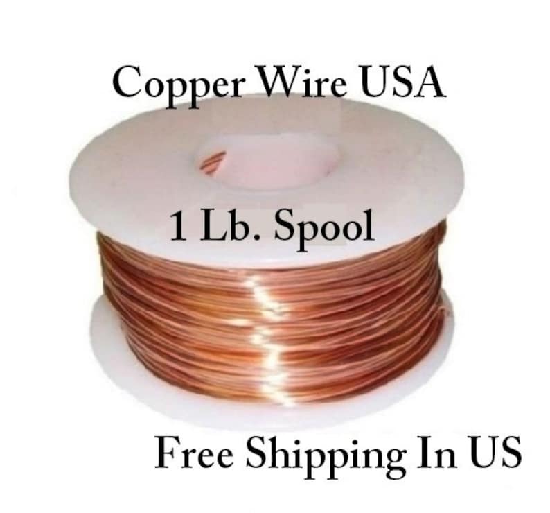 Copper Wire 99.9% Pure 1 lb Spool. Sizes 10 Ga 30 Ga Dead Soft Or Half Hard Jewelry Making, Craft, Hobby Wire image 1