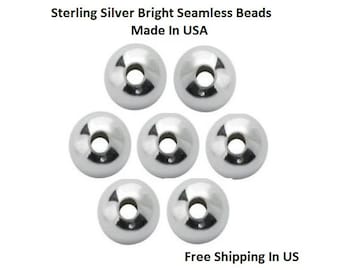 5 MM  20 Pcs .925 Sterling Silver Round Beads Seamless B2105S