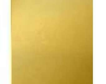 20Ga  3" x 6" Soft Solid BRASS YELLOW Craft Sheet