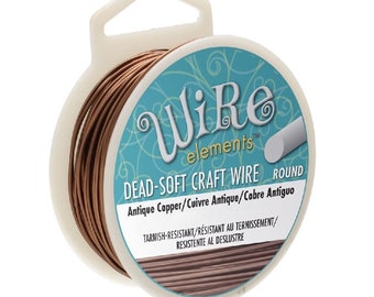 BeadSmith Craft Round Wire Antique Copper Non Tarnish Choose Gauge 18 To 28