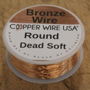 16 Ga  1/4 Lb - 33 Ft. On  Spool Bronze Round Wire  Dead Soft