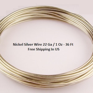 22 Ga Nickel Silver  Wire  1 Oz . 36 FT. Coil ( Made In USA )