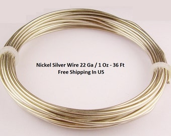 Nickel Silver  Wire 22 Ga  1 Oz . 36 FT. Coil ( Made In USA )