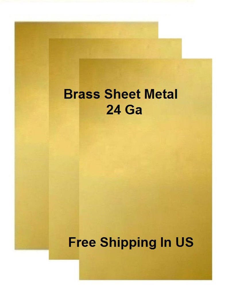 24 Ga Solid Brass Sheet Metal Assorted Sizes Available / Made In USA image 1