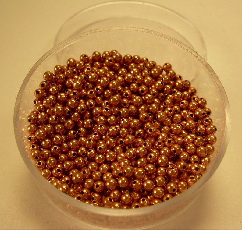 144 PCS OF EACH 3.2 /& 4.8 MM SOLID COPPER BRIGHT RONDELLE BEAD BUY TOGETHER
