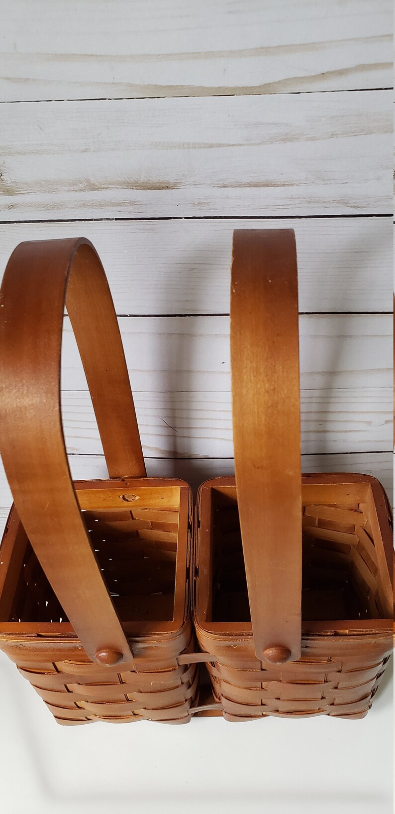 Two handled basket vintage made in Canada Canadian Maple Etsy