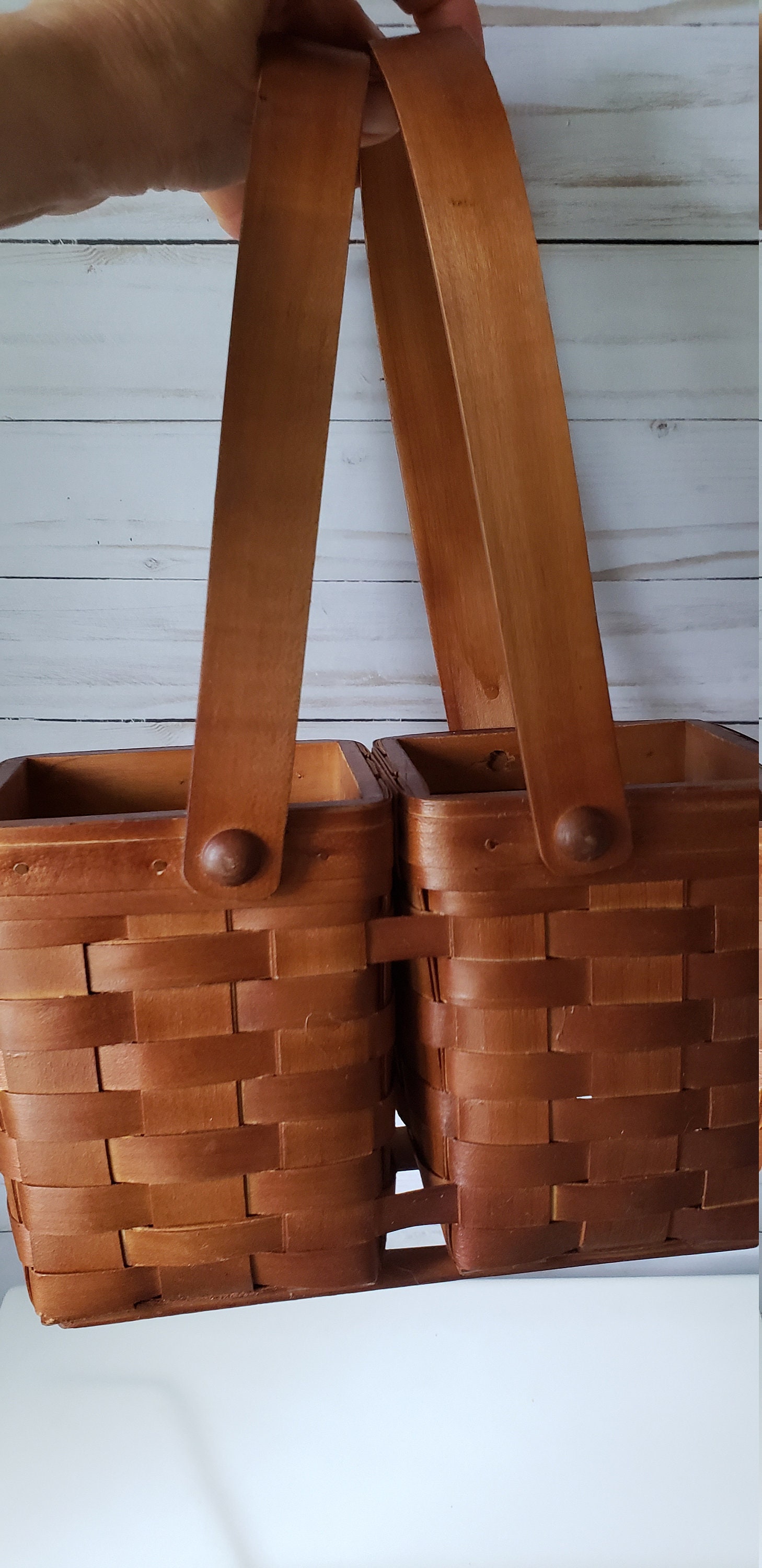Two handled basket vintage made in Canada Canadian Maple Etsy