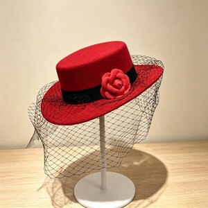Women Black Fedora With Veil - Etsy display picture 3
