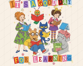 Basisschoolleraar PNG, schattige sprookjesfiguren DTF-afbeelding, vintage klaslokaal kleuterschool shirt ontwerp clipart