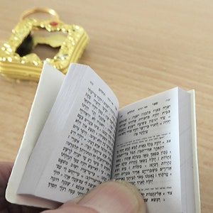 Hebrew Jewish Prayer Book of Psalms Key Chain, Real Psalms, Real Prayers, Tehilim, Souvenir,Present, Used in Jewish and Christian Prayers image 7