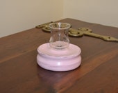 Votive Candle Holder Pink Wood and Glass Shabby Garden Upcycle Recycle Handmade LittlestSister