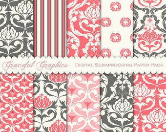 Pink gray background | Etsy