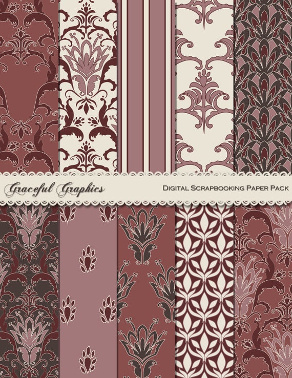 Scrapbook Paper Pack Digital Scrapbooking Background Papers Etsy