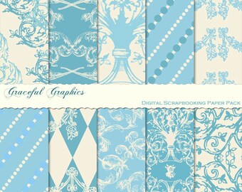 Scrapbook Paper Pack Digital Scrapbooking Background Papers | Etsy