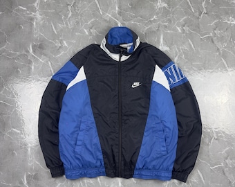 Vintage Nike 90s Nylon Track Jacket Windbreaker Big Logo Size M