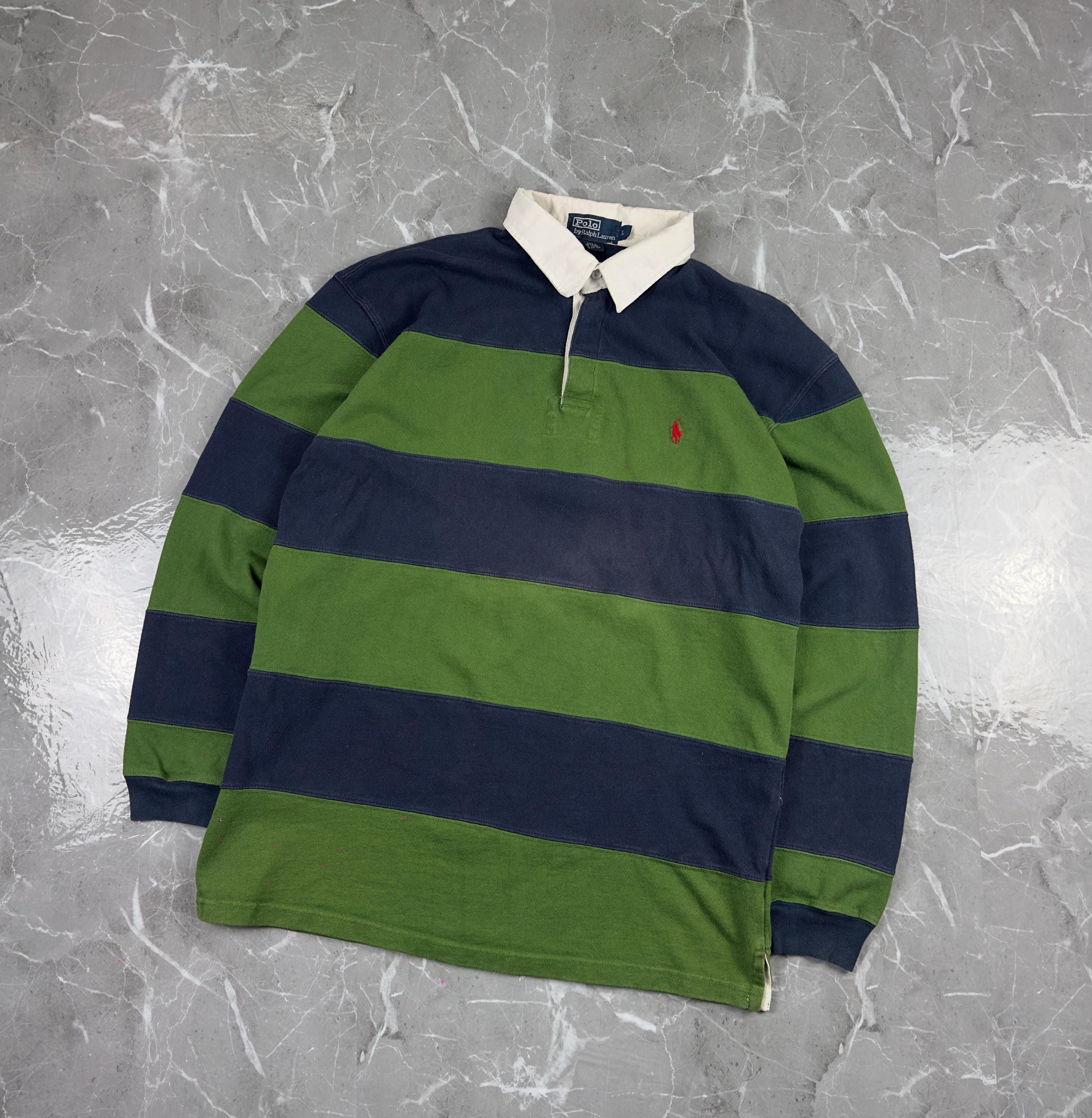 Vintage Polo Ralph Lauren Rugby Stripe - Etsy