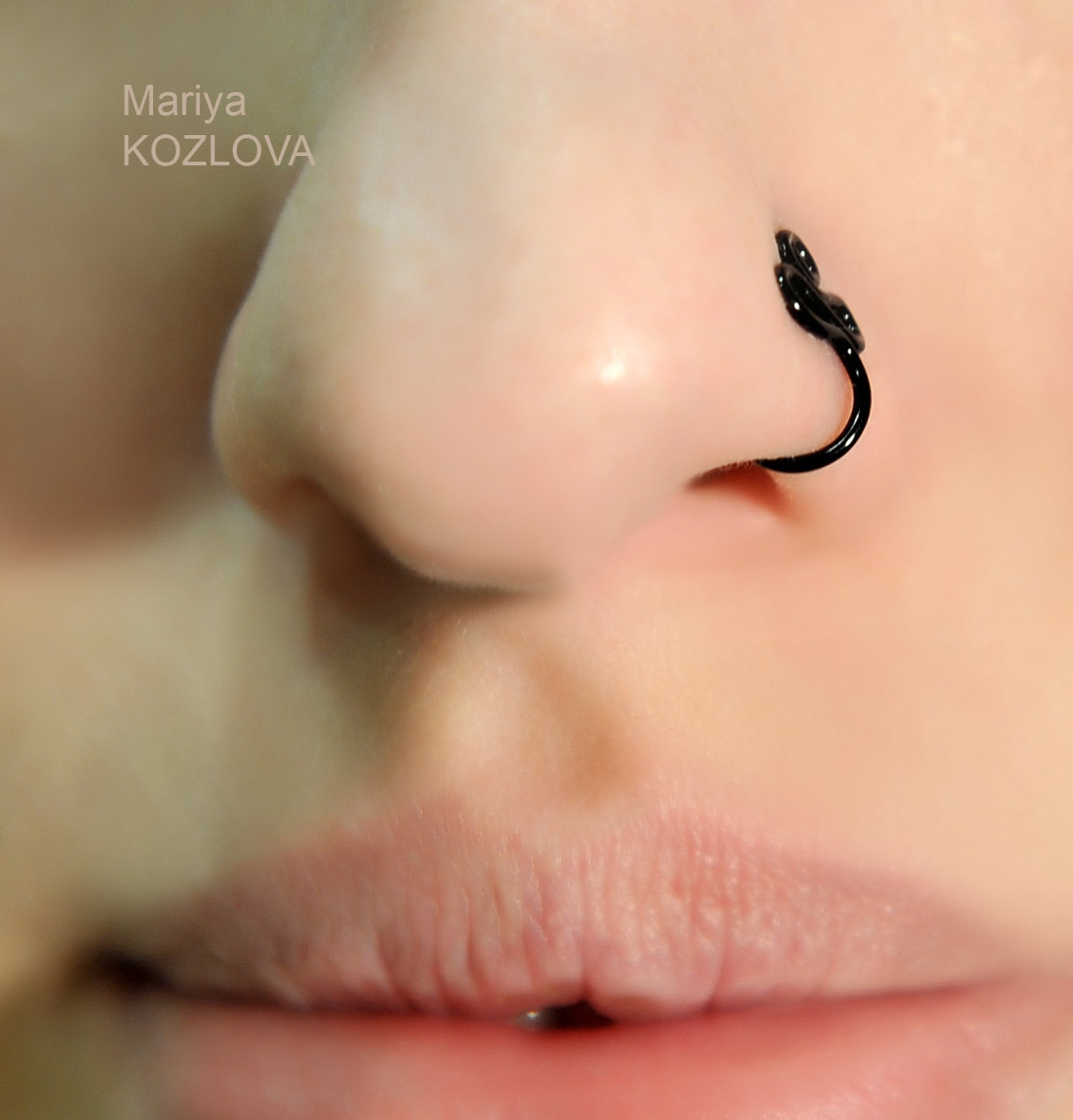 Piercing Alternative Clip On Nose Ring Black Simple Dragonfly Etsy