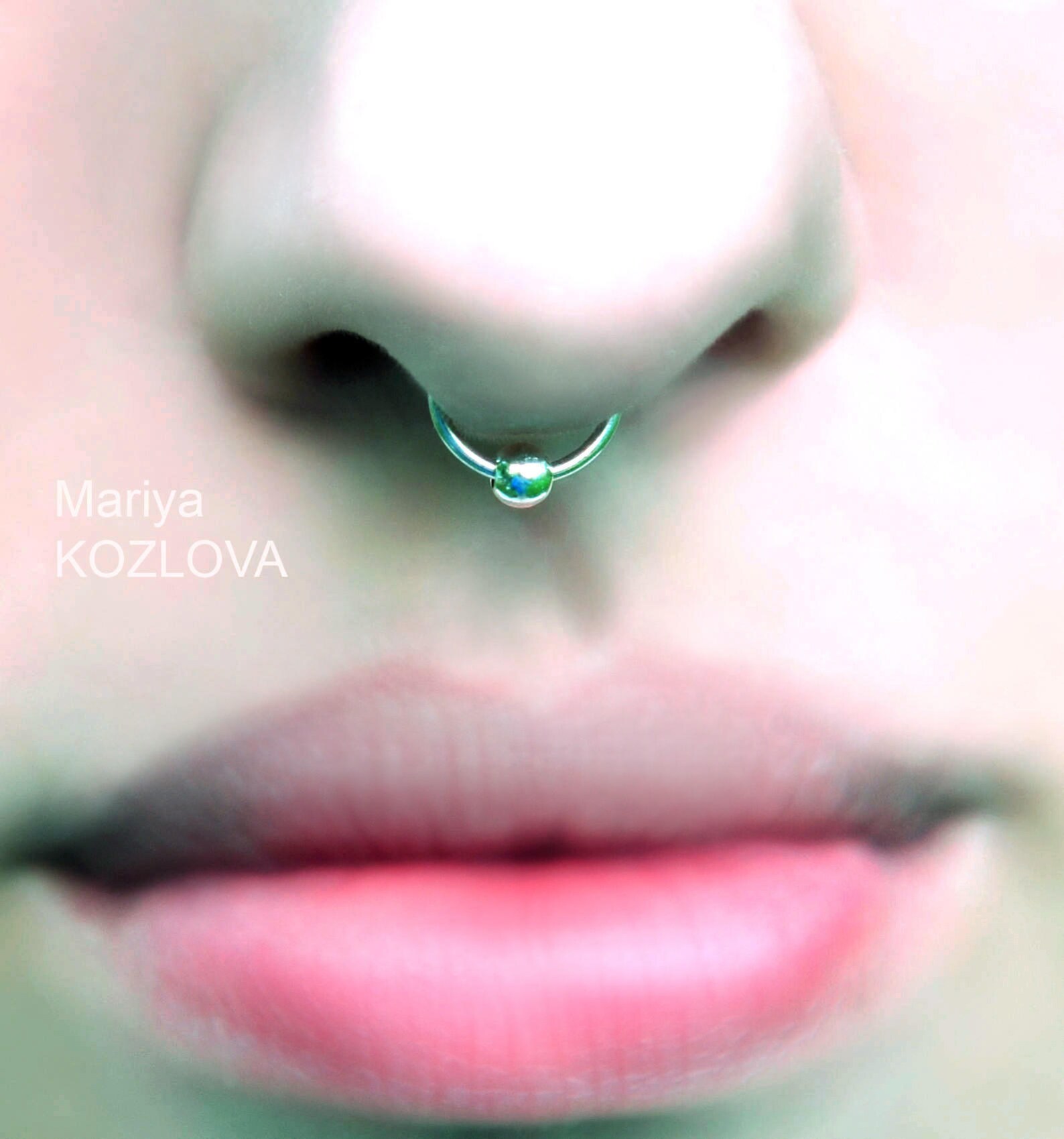 7mm 2.5mm Ball 20g No Piercing 925 Sterling Silver Septum Nose Etsy