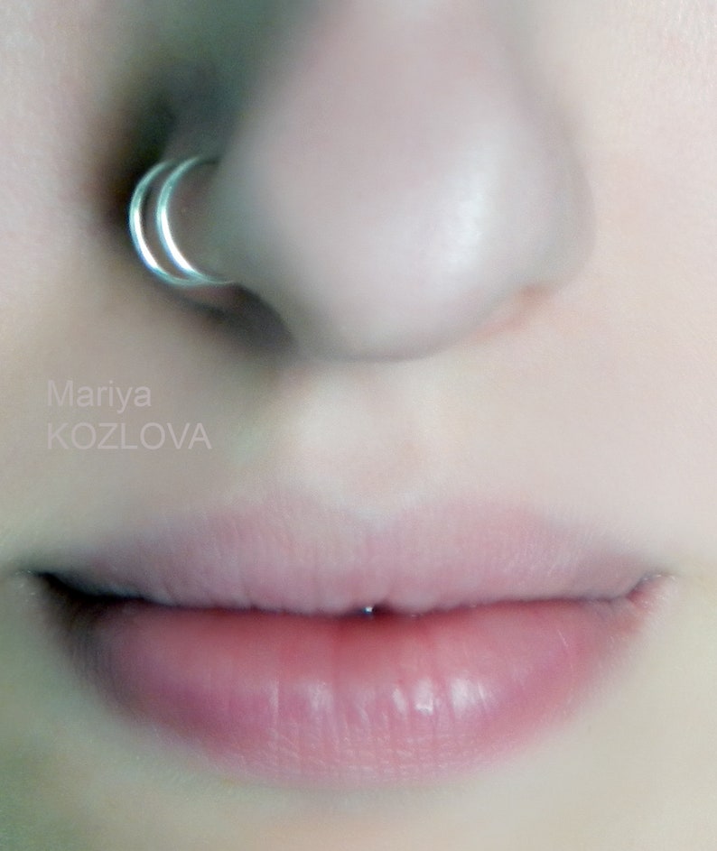 Fake Ear Piercing 7mm Rook Rings/Cartilage Ear Cuff/Double Etsy