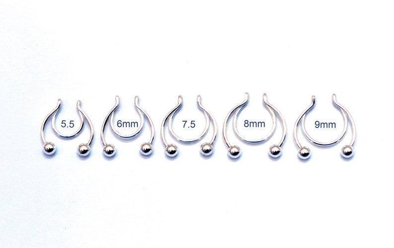 Choose Your Size Fake Barbell/No Piercing Septum Ring/Piercing Etsy