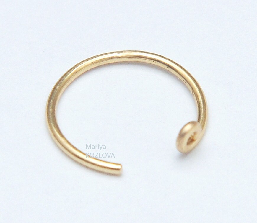 20ga 10mm No Piercing Smooth Gold Lip Ring/Big Large Lip Hoop Etsy