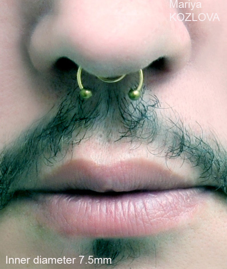 3mm Nose Barbell No Piercing/20g Nose Cuff/Septum Ring Etsy