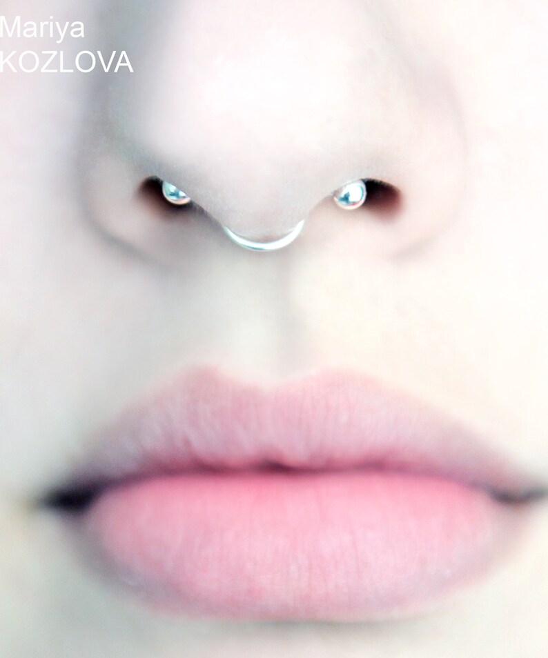 Fake Barbell 3mm Balls/No Piercing Septum/Nose Piercing Etsy