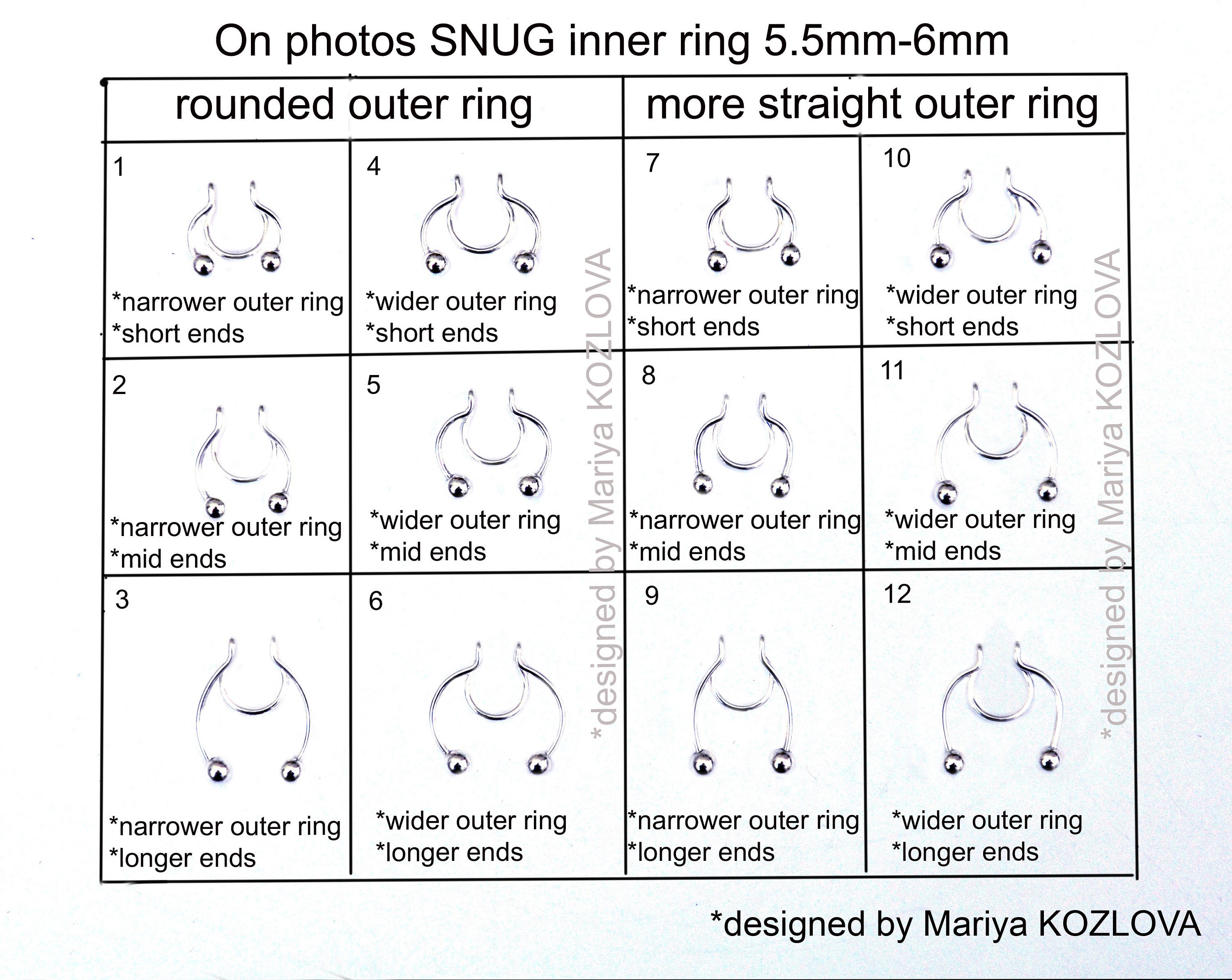 Pick Your Size No Piercing Ball Barbell Septum Nose Piercing Etsy