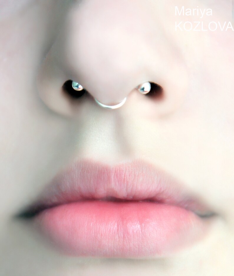 Fake Barbell 3mm Balls/No Piercing Septum/Nose Piercing Etsy