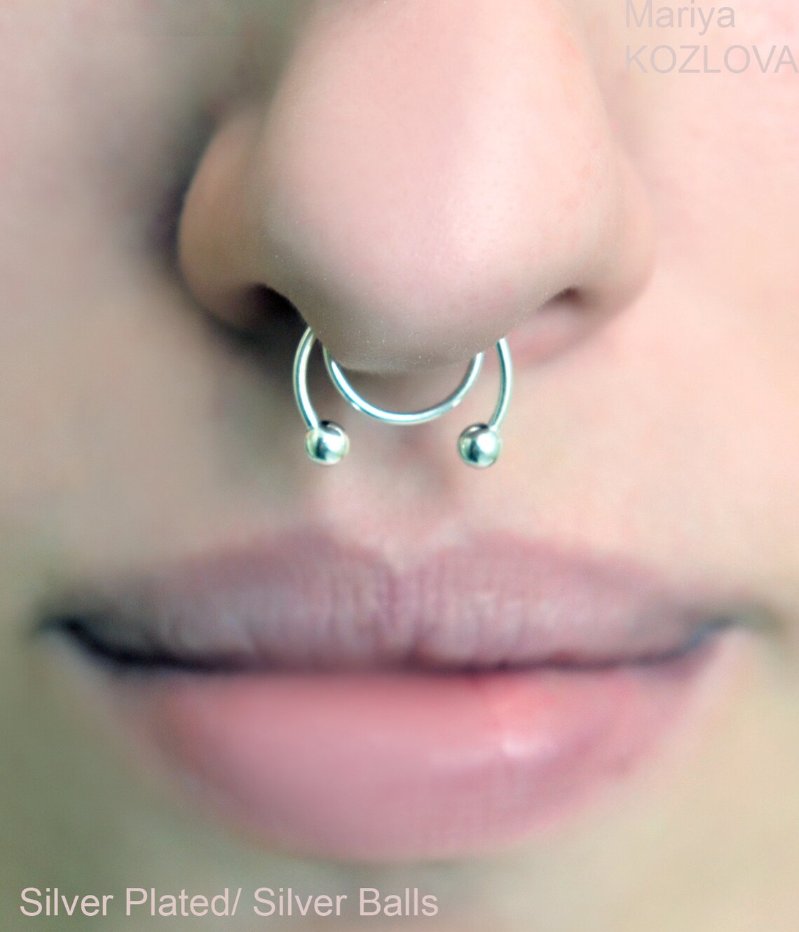 Fake Circular Barbell No Piercing Nose Cuff/20ga Septum Ring Etsy