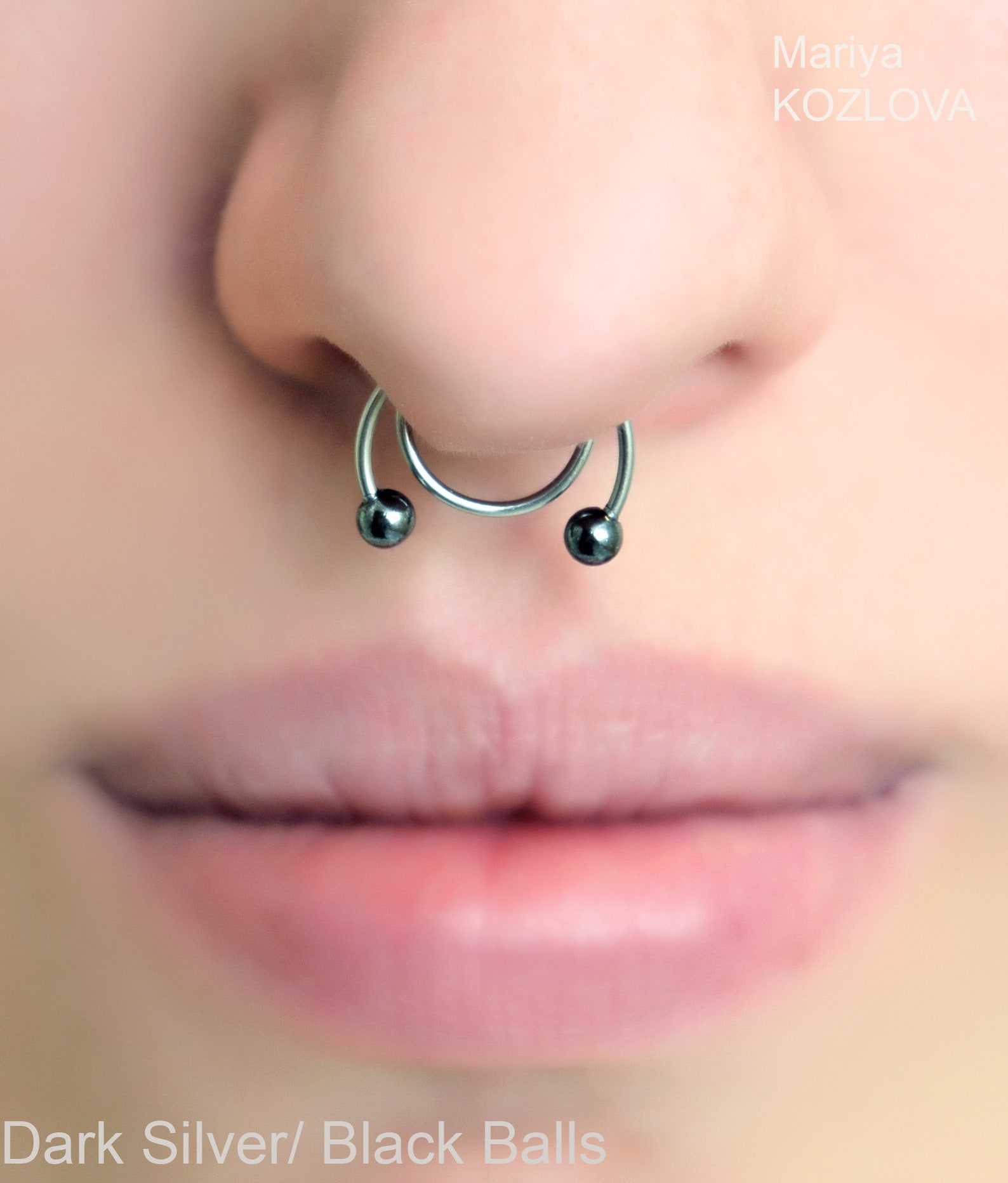 Circular Barbell Piercing Imitation/No Piercing 20ga Septum Etsy