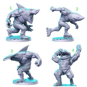 Street Sharks resinminiatyrer 32mm/28mm Bordspels-RPG D&D Dungeons & Dragons Pathfinder