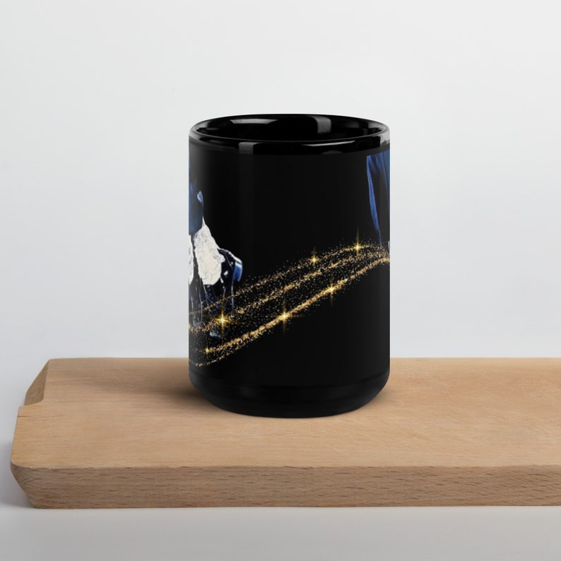 Sparkle Mike Black Glossy Mug