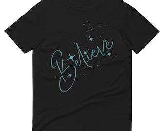 Believe Blue Sparkle Short-Sleeve Unisex T-Shirt